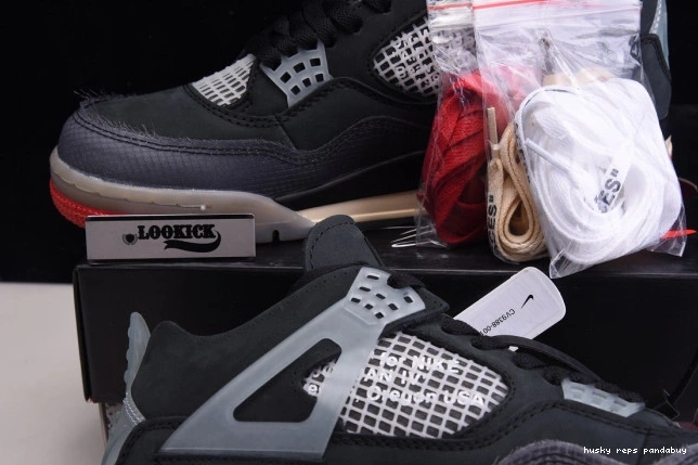 Rep Husky Retro 4 Off CV9388-001 White Bred Air Jordan x 0709